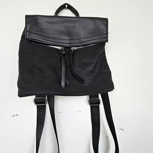 Botkier Black Backpack with Logo Straps